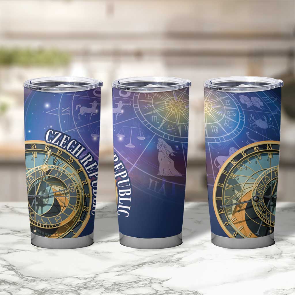 Czech Republic Astronomical Clock Tumbler Cup Zodiac Signs In Space - Wonder Print Shop