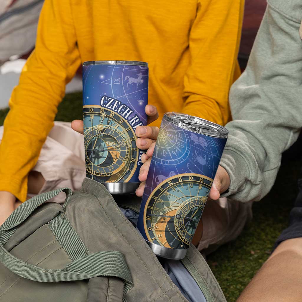 Czech Republic Astronomical Clock Tumbler Cup Zodiac Signs In Space - Wonder Print Shop