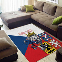 Personalized Czech Republic Restoration Day Area Rug Double-Tailed Lion Truth Prevails - Wonder Print Shop