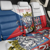 Personalized Czech Republic Restoration Day Back Car Seat Cover Double-Tailed Lion Truth Prevails - Wonder Print Shop