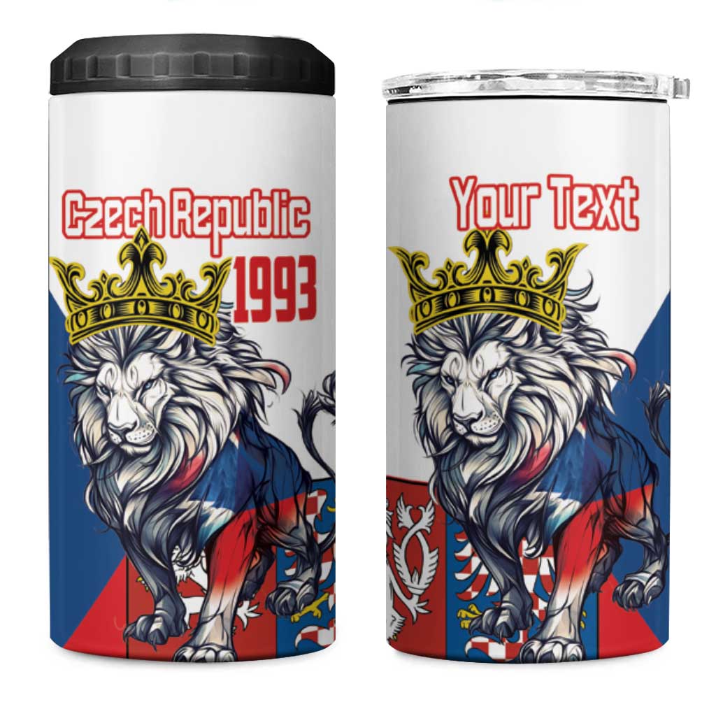 Personalized Czech Republic Restoration Day 4 in 1 Can Cooler Tumbler Double-Tailed Lion Truth Prevails - Wonder Print Shop