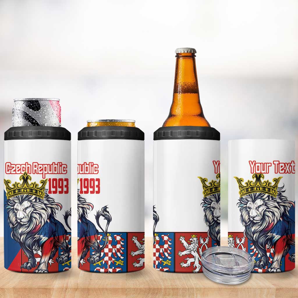 Personalized Czech Republic Restoration Day 4 in 1 Can Cooler Tumbler Double-Tailed Lion Truth Prevails - Wonder Print Shop