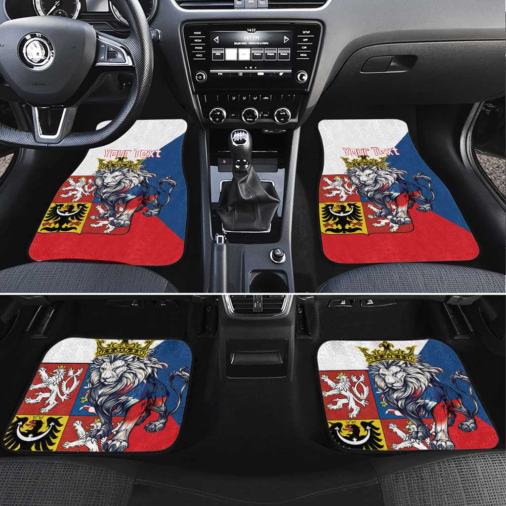 Personalized Czech Republic Restoration Day Car Mats Double-Tailed Lion Truth Prevails - Wonder Print Shop