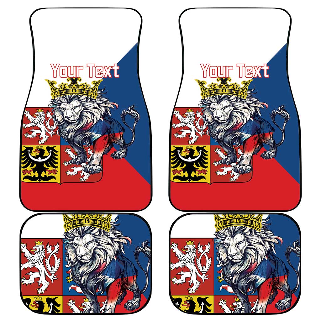 Personalized Czech Republic Restoration Day Car Mats Double-Tailed Lion Truth Prevails - Wonder Print Shop
