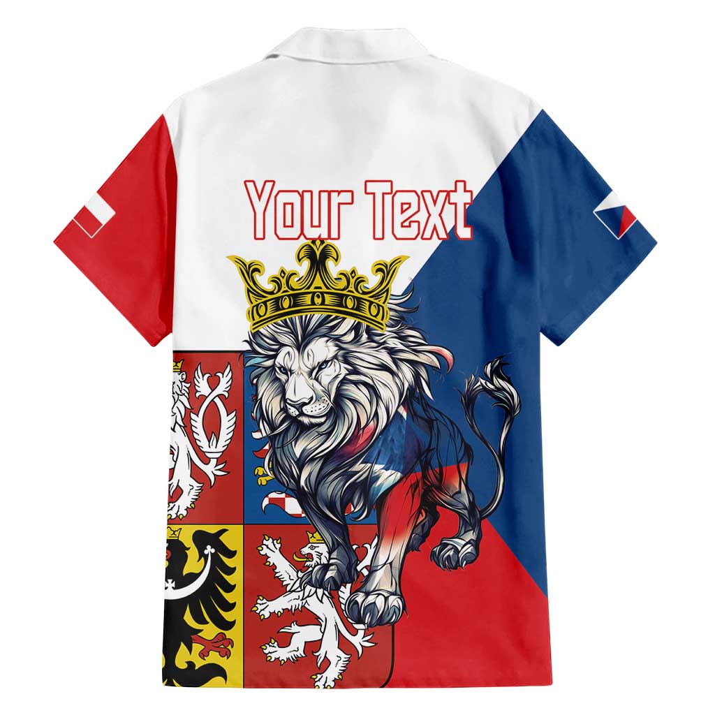 Personalized Czech Republic Restoration Day Family Matching Off Shoulder Short Dress and Hawaiian Shirt Double-Tailed Lion Truth Prevails - Wonder Print Shop