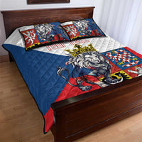 Personalized Czech Republic Restoration Day Quilt Bed Set Double-Tailed Lion Truth Prevails - Wonder Print Shop