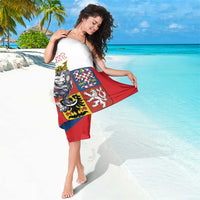 Personalized Czech Republic Restoration Day Sarong Double-Tailed Lion Truth Prevails - Wonder Print Shop