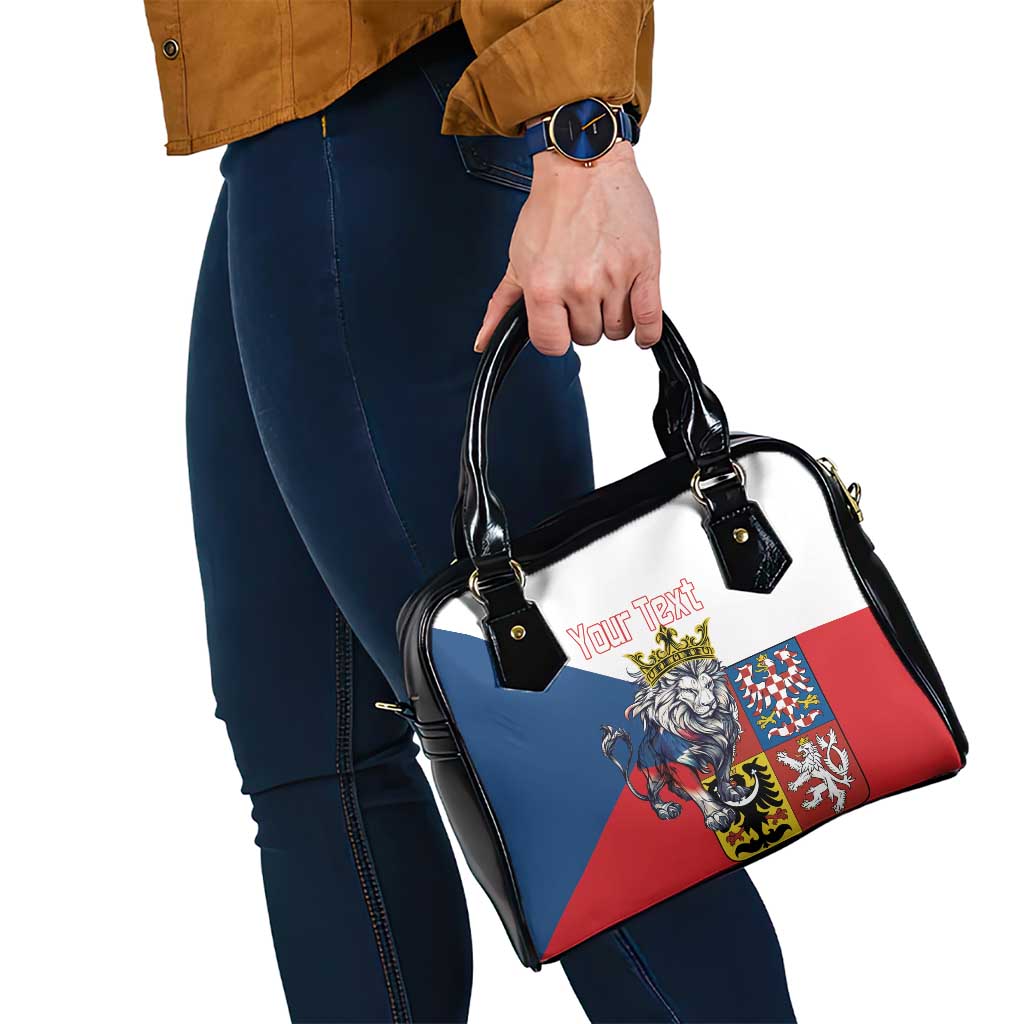 Personalized Czech Republic Restoration Day Shoulder Handbag Double-Tailed Lion Truth Prevails