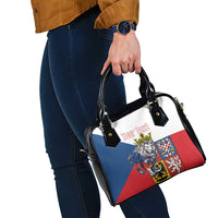 Personalized Czech Republic Restoration Day Shoulder Handbag Double-Tailed Lion Truth Prevails