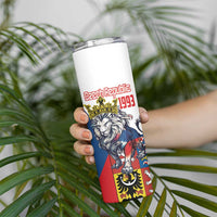 Personalized Czech Republic Restoration Day Skinny Tumbler Double-Tailed Lion Truth Prevails - Wonder Print Shop