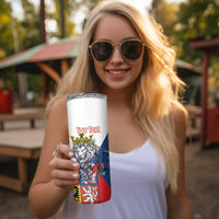 Personalized Czech Republic Restoration Day Skinny Tumbler Double-Tailed Lion Truth Prevails - Wonder Print Shop