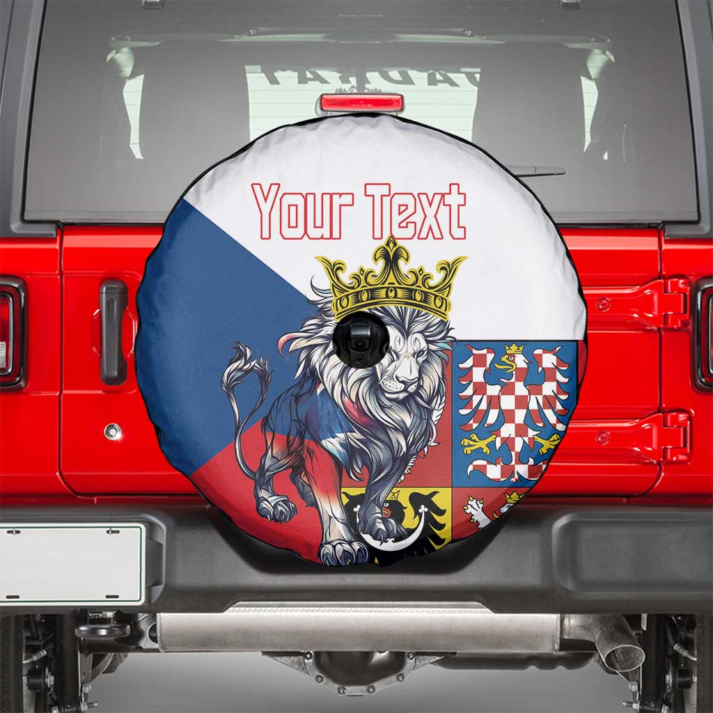 Personalized Czech Republic Restoration Day Spare Tire Cover Double-Tailed Lion Truth Prevails - Wonder Print Shop