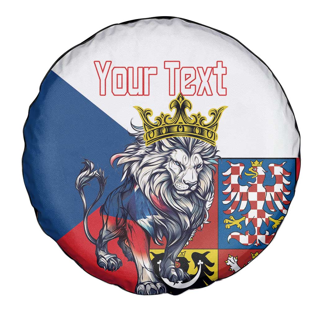 Personalized Czech Republic Restoration Day Spare Tire Cover Double-Tailed Lion Truth Prevails - Wonder Print Shop