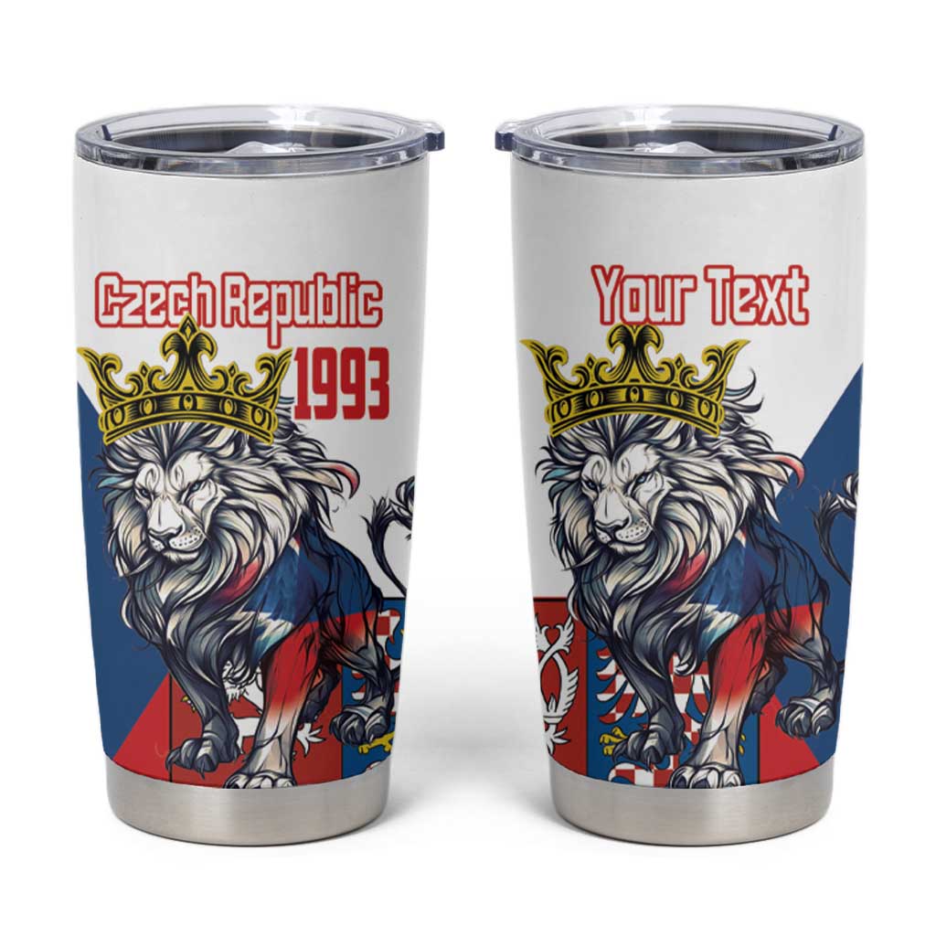 Personalized Czech Republic Restoration Day Tumbler Cup Double-Tailed Lion Truth Prevails - Wonder Print Shop