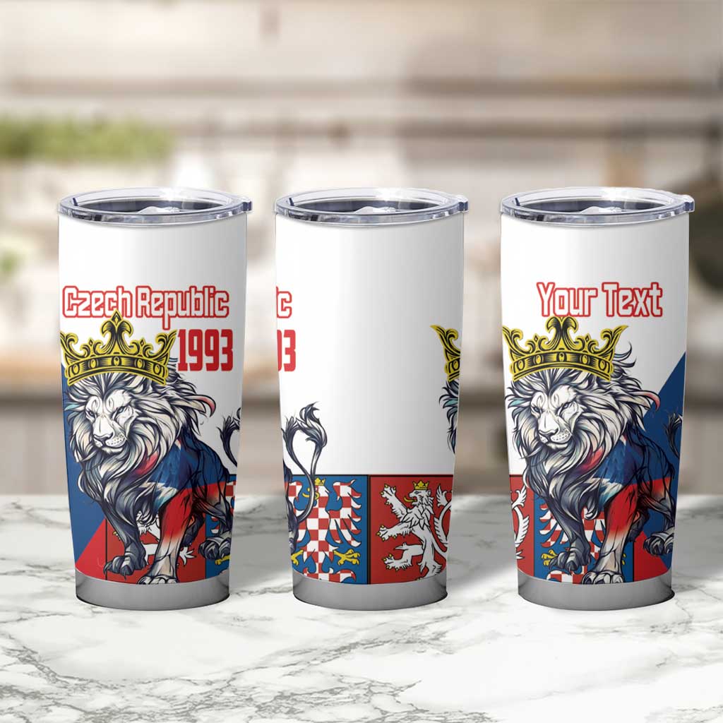 Personalized Czech Republic Restoration Day Tumbler Cup Double-Tailed Lion Truth Prevails - Wonder Print Shop