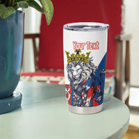 Personalized Czech Republic Restoration Day Tumbler Cup Double-Tailed Lion Truth Prevails - Wonder Print Shop