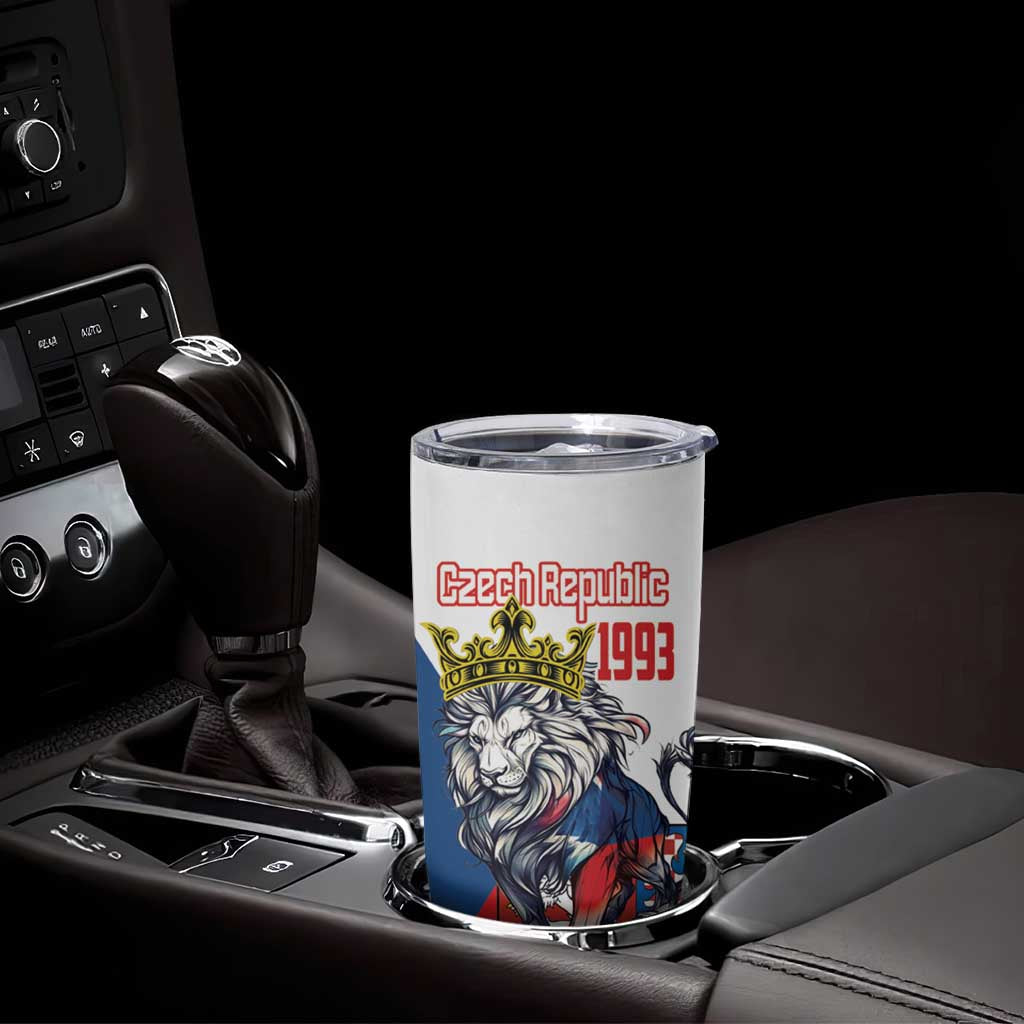 Personalized Czech Republic Restoration Day Tumbler Cup Double-Tailed Lion Truth Prevails - Wonder Print Shop