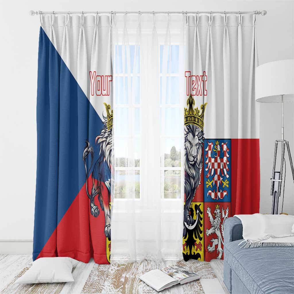 Personalized Czech Republic Restoration Day Window Curtain Double-Tailed Lion Truth Prevails - Wonder Print Shop