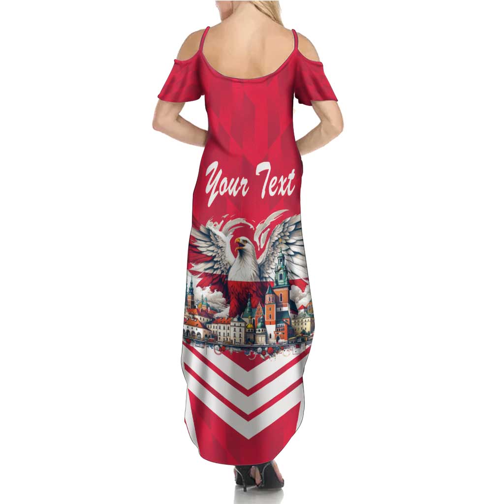 Personalized Poland White-Tailed Eagle Family Matching Summer Maxi Dress and Hawaiian Shirt Poznan City Flag Style - Wonder Print Shop