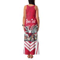 Personalized Poland White-Tailed Eagle Family Matching Tank Maxi Dress and Hawaiian Shirt Poznan City Flag Style - Wonder Print Shop