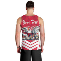 Personalized Poland White-Tailed Eagle Men Tank Top Poznan City Flag Style - Wonder Print Shop