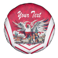 Personalized Poland White-Tailed Eagle Spare Tire Cover Poznan City Flag Style - Wonder Print Shop