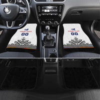 Custom Romania Rugby Car Mats White Version Retro Style