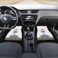 Custom Romania Rugby Car Mats White Version Retro Style