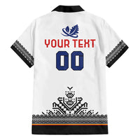 Custom Romania Rugby Family Matching Short Sleeve Bodycon Dress and Hawaiian Shirt White Version Retro Style