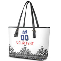 Custom Romania Rugby Leather Tote Bag White Version Retro Style