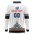 Custom Romania Rugby Long Sleeve Polo Shirt White Version Retro Style