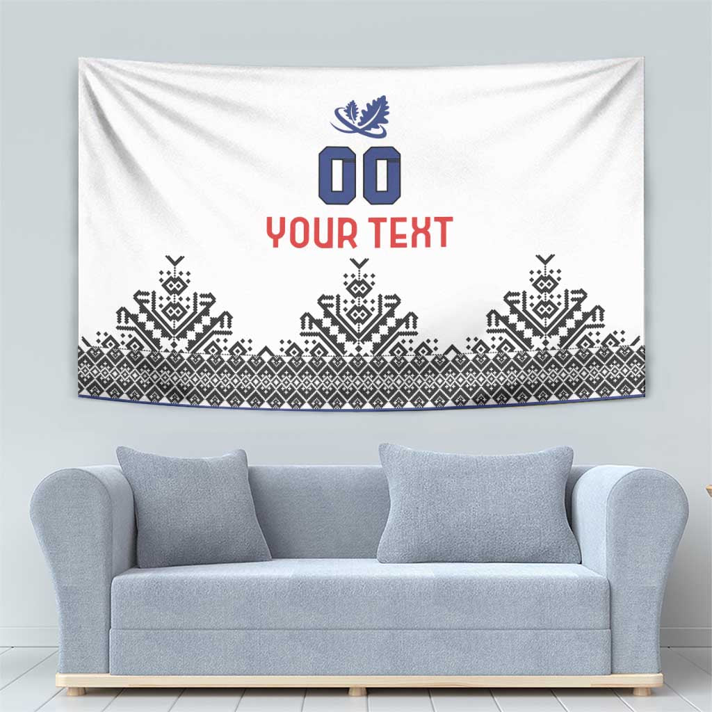 Custom Romania Rugby Tapestry White Version Retro Style - Wonder Print Shop