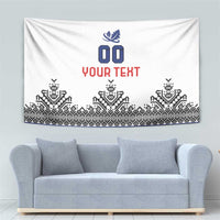 Custom Romania Rugby Tapestry White Version Retro Style - Wonder Print Shop