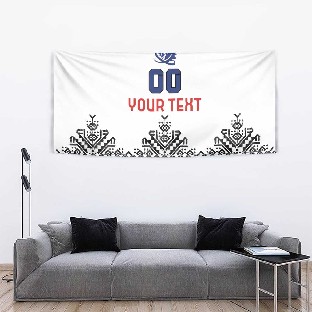 Custom Romania Rugby Tapestry White Version Retro Style - Wonder Print Shop