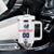 Custom Romania Rugby Tumbler With Handle White Version Retro Style - Wonder Print Shop