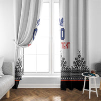 Custom Romania Rugby Window Curtain White Version Retro Style - Wonder Print Shop