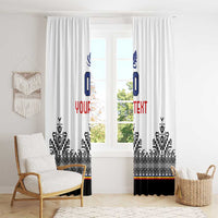 Custom Romania Rugby Window Curtain White Version Retro Style - Wonder Print Shop
