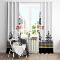 Custom Romania Rugby Window Curtain White Version Retro Style - Wonder Print Shop