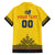 Custom Romania Rugby Family Matching Short Sleeve Bodycon Dress and Hawaiian Shirt Yellow Version Retro Style