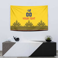 Custom Romania Rugby Tapestry Yellow Version Retro Style - Wonder Print Shop