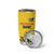 Custom Romania Rugby Tumbler Cup Yellow Version Retro Style - Wonder Print Shop
