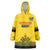 Custom Romania Rugby Wearable Blanket Hoodie Yellow Version Retro Style - Wonder Print Shop