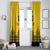 Custom Romania Rugby Window Curtain Yellow Version Retro Style - Wonder Print Shop