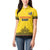 Custom Romania Rugby Women Polo Shirt Yellow Version Retro Style - Wonder Print Shop