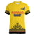 Custom Romania Rugby Women V-Neck T-Shirt Yellow Version Retro Style - Wonder Print Shop