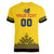 Custom Romania Rugby Women V-Neck T-Shirt Yellow Version Retro Style - Wonder Print Shop