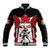 Custom Canada Hockey Baseball Jacket Moose Playing Ice Hockey