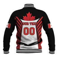 Custom Canada Hockey Baseball Jacket Moose Playing Ice Hockey