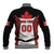 Custom Canada Hockey Baseball Jacket Moose Playing Ice Hockey