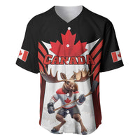 Custom Canada Hockey Baseball Jersey Moose Playing Ice Hockey
